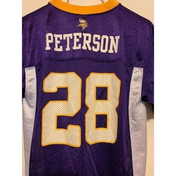 MINNESOTA VIKINGS ADRIAN PETERSON SIZE YOUTH LARGE 14-16 REEBOK JERSEY - Picture 2 of 6